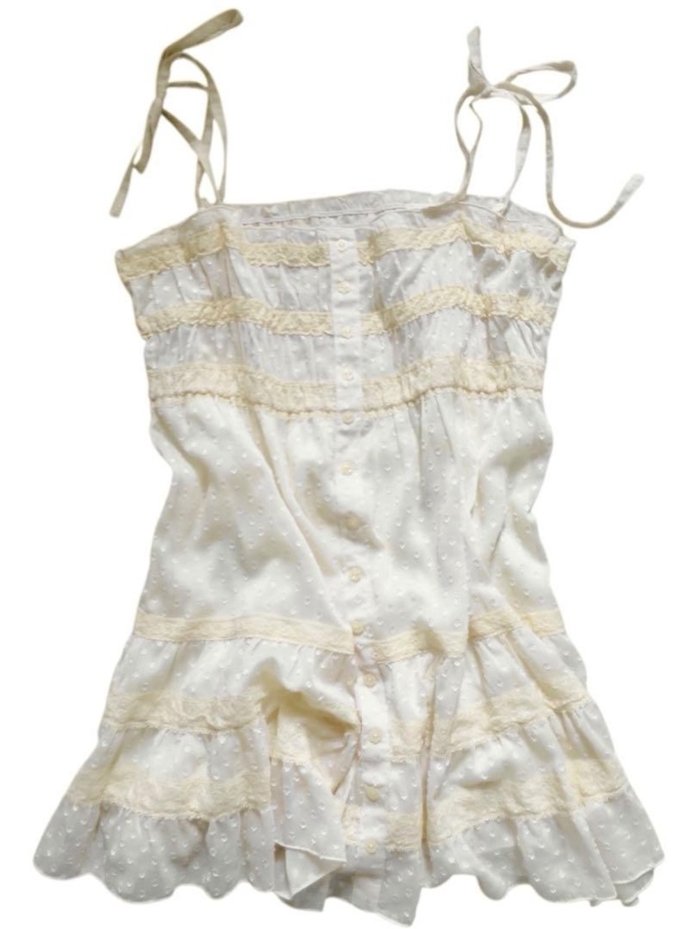 J-Fashion white/cream babydoll dress/camisole no size tag